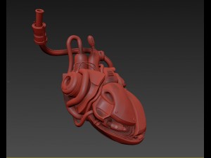 cyber heart concept 3D Model