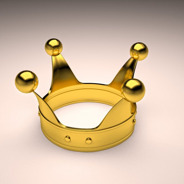 gold crown 3D Model .c4d .max .obj .3ds .fbx .stl .blend 
