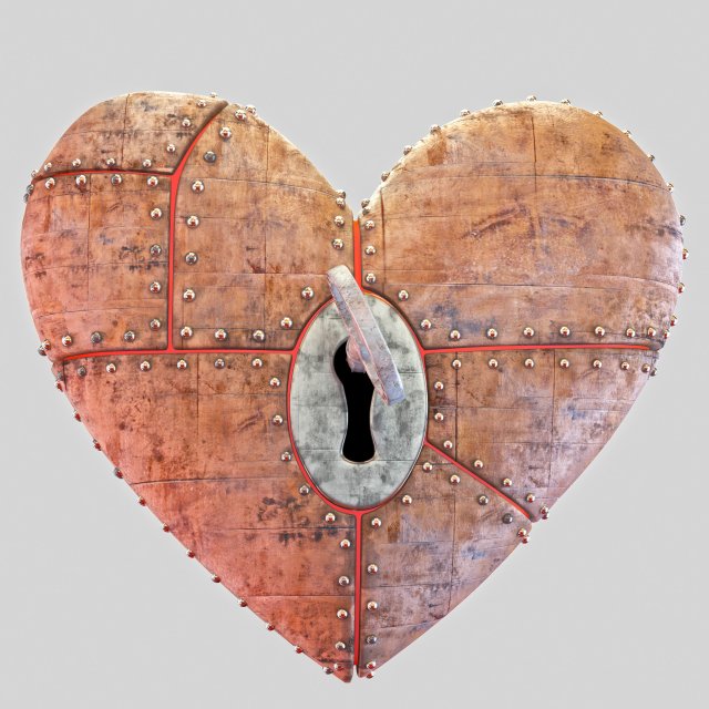 heart piece animated 3D Model .c4d .max .obj .3ds .fbx .stl .blend