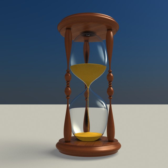 hourglass glass 3D 模型 .c4d .max .obj .3ds .fbx .stl .blend