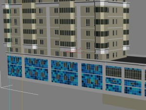 modern building with swimming pool 3D Модель