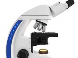 modern microscope rigged vray ready hq 3D Model