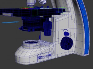 modern microscope rigged vray ready hq 3D Model