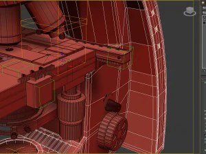 modern microscope rigged vray ready hq 3D Model