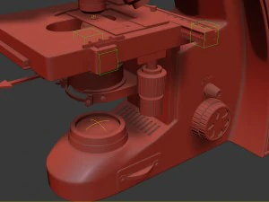 modern microscope rigged vray ready hq 3D Model