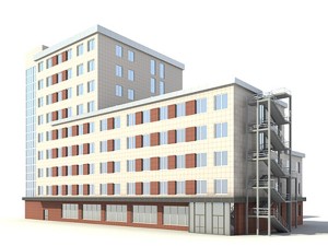 modern office building 3D Model