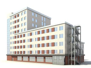 modern office building 3D Model