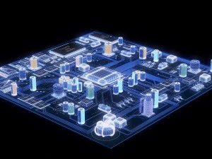 placa m&atilde;e vray Modelo 3D