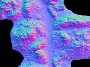 mountain terrain with lake Modello 3D