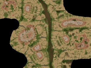 mountain terrain with lake Modello 3D