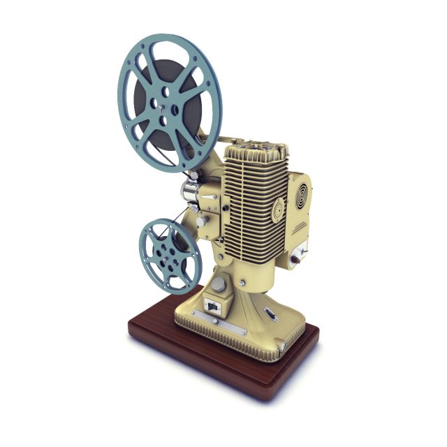 old 8mm projector vray Modelo 3D .c4d .max .obj .3ds .fbx .stl .blend 