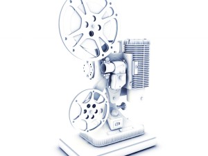 old 8mm projector vray Modelo 3D