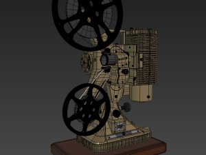 old 8mm projector vray Modelo 3D