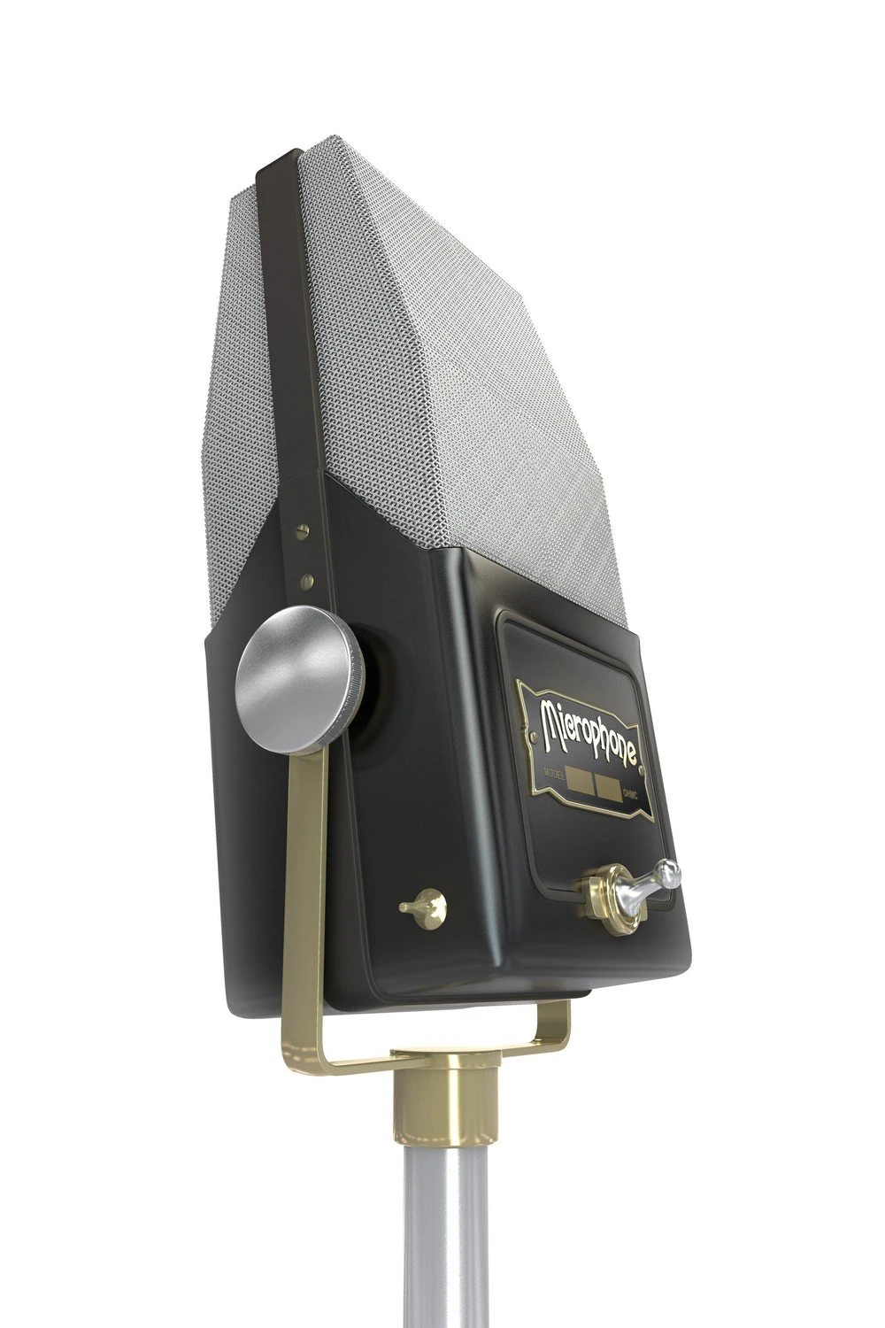 old microphone low poly pbr ready 3D Model .c4d .max .obj .3ds .fbx .stl .blend 