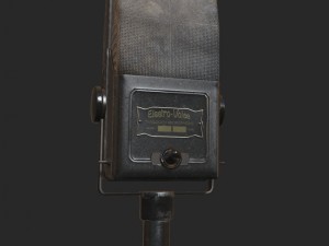 old microphone low poly pbr ready 3D 模型