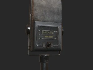 old microphone low poly pbr ready 3D Model