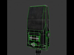 old microphone low poly pbr ready 3D 模型