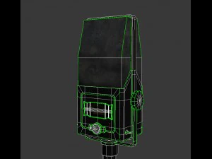 old microphone low poly pbr ready 3D Model