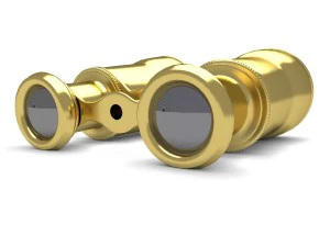 opera gold glasses 3D Model
