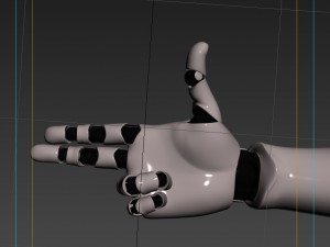 robot hand rigged animated 3D Model
