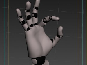 robot hand rigged animated 3D Model