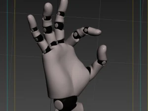 robot hand rigged animated 3D Model