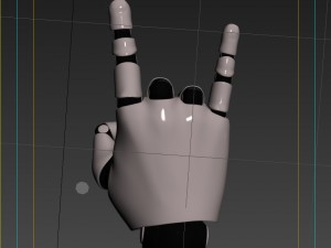 robot hand rigged animated 3D Model