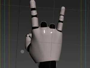 robot hand rigged animated 3D Model