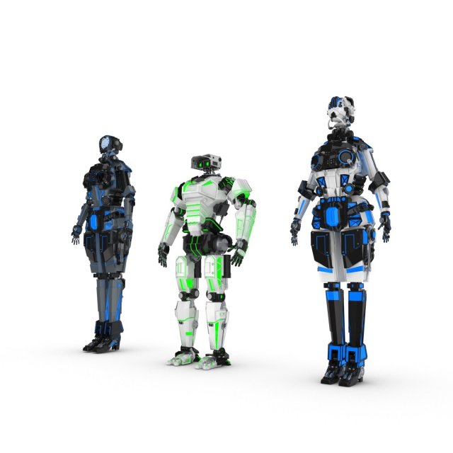 sci-fi characters pack 3Dモデル .c4d .max .obj .3ds .fbx .stl .blend 