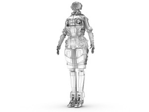 sci-fi female character 1 Modèle 3D