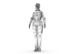 sci-fi female character 2 Modello 3D