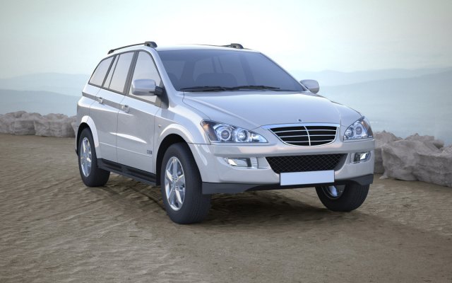 ssangyong kyron 3D Модель .c4d .max .obj .3ds .fbx .stl .blend 