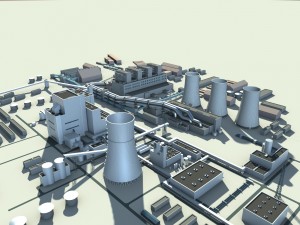 thermal power plant Modèle 3D