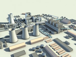 thermal power plant Modèle 3D