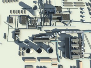 thermal power plant Modèle 3D
