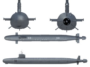 virginia submarine 3D Model