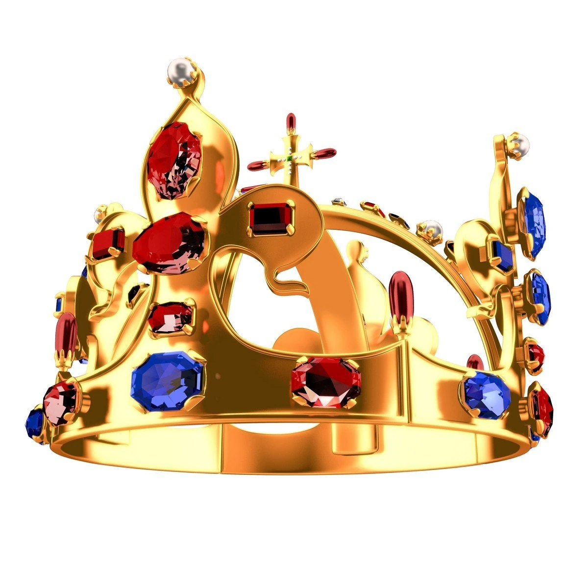 woman crown 3D Model .c4d .max .obj .3ds .fbx .stl .blend 