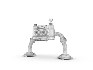 funny robot character 1 3D Model
