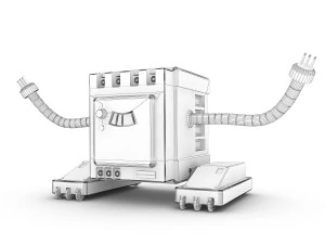 funny robot character 6 3D Model