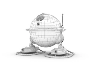 personaggio robot divertente 8 Modello 3D