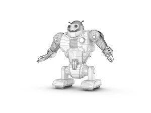 funny robot character 10 3D Model