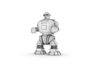 funny robot character 11 Model 3D
