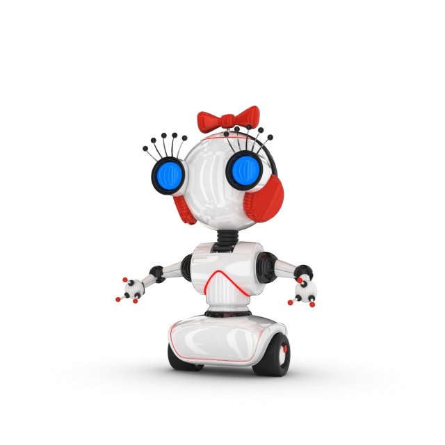 funny robot character 12 3D Model in Robot 3DExport