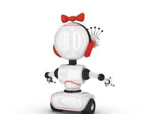 funny robot character 12 3D Model
