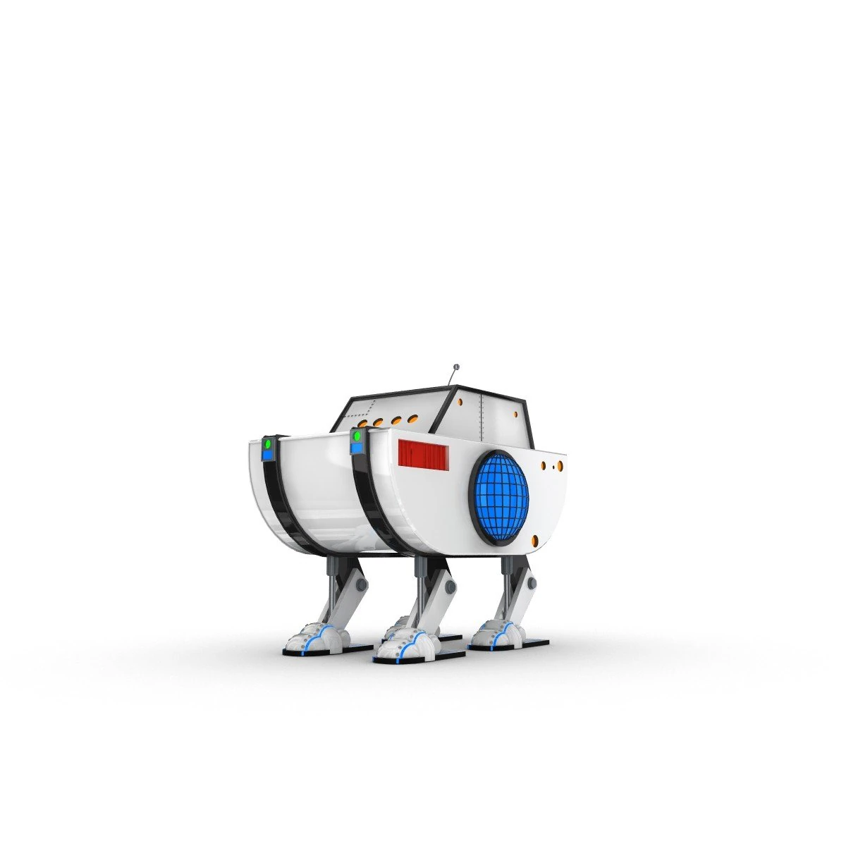 personaggio robot divertente 18 Modello 3D .c4d .max .obj .3ds .fbx .stl .blend 