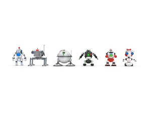 funny robots pack 2 3D Model