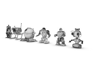 funny robots pack 2 3D Model