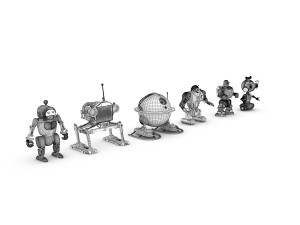 funny robots pack 2 3D Model