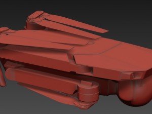 dji mavic pro drone 3d model vray realistic 3dsmax Modello 3D