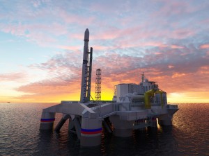 sea launch rocket platform 3d model vray 3D-Modell
